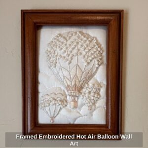 Framed-Embroidered-Hot-Air-Balloon-Wall-Art