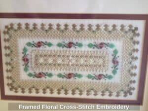 Framed-Floral-Cross-Stitch-Embroidery-second-image