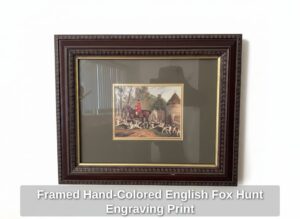 Framed-Hand-Colored-English-Fox-Hunt-Engraving-Print