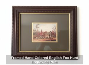 Framed-Hand-Colored-English-Fox-Hunt-Engraving-Print-second-image
