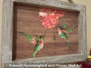 Framed-Hummingbird-and-Flower-Wall-Art-second-image