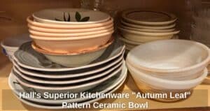 Halls-Superior-Kitchenware-Autumn-Leaf-Pattern-Ceramic-Bowl-third-image