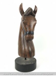 Hand-Carved-Teak-Wood-Horse-Head-Sculpture