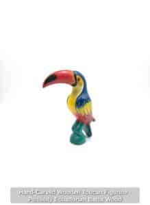 Hand-Carved-Wooden-Toucan-Figurine-Possibly-Ecuadorian-Balsa-Wood