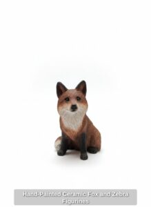 Hand-Painted-Ceramic-Fox-and-Zebra-Figurines-second-image