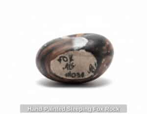 Hand-Painted-Sleeping-Fox-Rock