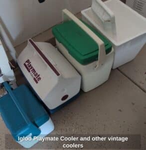 Igloo-Playmate-Cooler-and-other-vintage-coolers