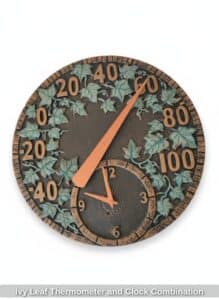 Ivy-Leaf-Thermometer-and-Clock-Combination