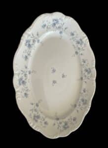 Johann-Haviland-Blue-Garland-Porcelain-Serving-Platters-Set-of-and-Ornate-Cherub-Plate