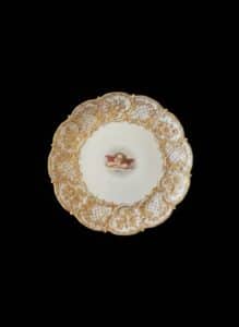 Johann-Haviland-Blue-Garland-Porcelain-Serving-Platters-Set-of-and-Ornate-Cherub-Plate-third-image