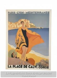 La-Plage-de-Calvi-Corse-by-Roger-Broders-Travel-Poster