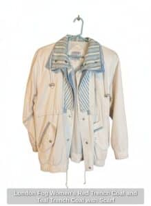 London-Fog-Womens-Red-Trench-Coat-and-Teal-Trench-Coat-with-Scarf-fifth-image