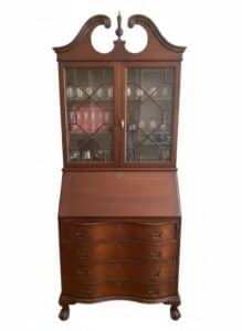 Maddox-Mahogany-Secretary-Desk-with-Display-Cabinet