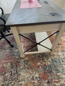 Martin-Furniture-Hartford-Antique-White-and-Gray-Double-Pedestal-Desk-second-image