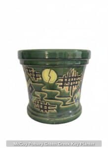 McCoy-Pottery-Green-Greek-Key-Planter