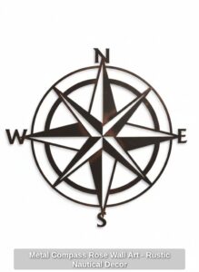 Metal-Compass-Rose-Wall-Art-Rustic-Nautical-Decor