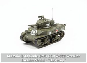 Militaria-Scale-GMC-CCKW-Wrecker-Diecast-Model-US-Army-fourth-image