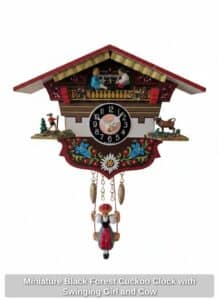 Miniature-Black-Forest-Cuckoo-Clock-with-Swinging-Girl-and-Cow