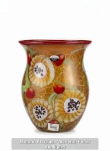 Murano-Art-Glass-Vase-with-Floral-Appliqus