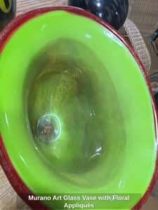 Murano-Art-Glass-Vase-with-Floral-Appliqus-third-image