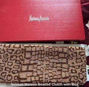 Neiman-Marcus-Beaded-Clutch-with-Box
