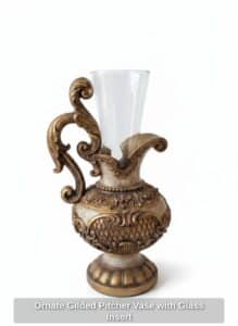 Ornate-Gilded-Pitcher-Vase-with-Glass-Insert