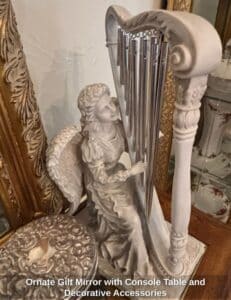 Ornate-Gilt-Mirror-with-Console-Table-and-Decorative-Accessories-fifth-image