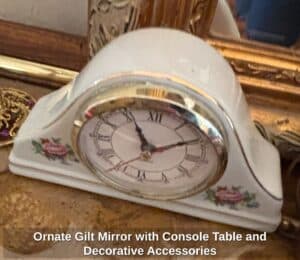 Ornate-Gilt-Mirror-with-Console-Table-and-Decorative-Accessories-sixth-image