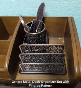 Ornate-Metal-Desk-Organizer-Set-with-Filigree-Pattern