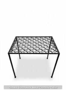 Ornate-Scrollwork-Metal-Console-Table-second-image
