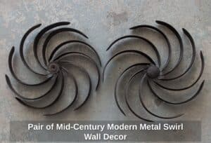 Pair-of-Mid-Century-Modern-Metal-Swirl-Wall-Decor
