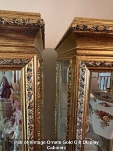 Pair-of-Vintage-Ornate-Gold-Gilt-Display-Cabinets-second-image