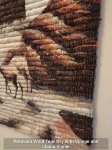Peruvian-Wool-Tapestry-with-Village-and-Llama-Scene-second-image