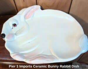 Pier-Imports-Ceramic-Bunny-Rabbit-Dish