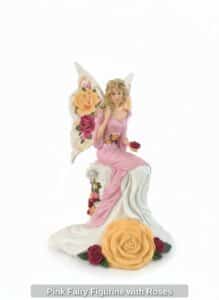 Pink-Fairy-Figurine-with-Roses