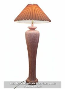 Pink-Terracotta-Style-Floor-Lamp-with-Pleated-Shade
