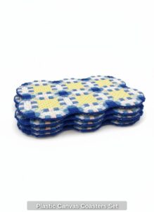 Plastic-Canvas-Coasters-Set
