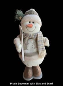 Plush-Snowman-with-Skis-and-Scarf