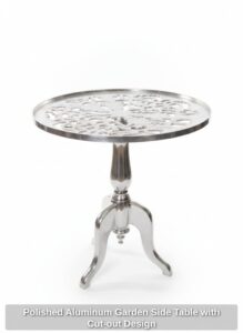 Polished-Aluminum-Garden-Side-Table-with-Cut-out-Design