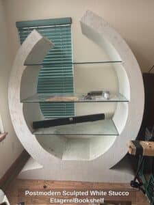 Postmodern-Sculpted-White-Stucco-Etagere-or-Bookshelf