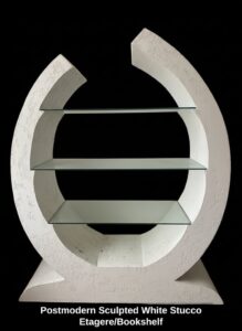 Postmodern-Sculpted-White-Stucco-Etagere-or-Bookshelf-second-image