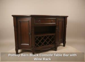 Pottery-Barn-Black-Console-Table-Bar-with-Wine-Rack-third-image