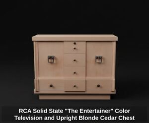 RCA-Solid-State-The-Entertainer-Color-Television-and-Upright-Blonde-Cedar-Chest