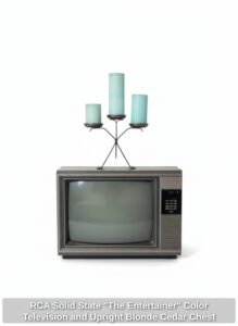 RCA-Solid-State-The-Entertainer-Color-Television-and-Upright-Blonde-Cedar-Chest-third-image