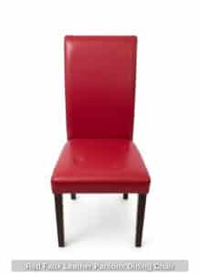 Red-Faux-Leather-Parsons-Dining-Chair