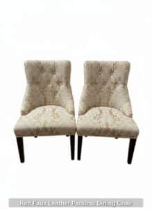 Red-Faux-Leather-Parsons-Dining-Chair-second-image