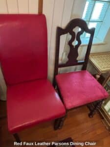 Red-Faux-Leather-Parsons-Dining-Chair-third-image