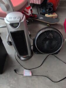 Red-Stone-Ceramic-Tower-Heater-and-Oscillating-Fan