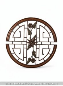 Round-Metal-Wall-Decor-with-Floral-Accents
