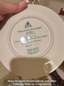 Ruby-throated-Hummingbirds-and-Lilies-Collector-Plate-by-Craig-Nelson-second-image
